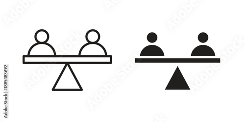 Equality icon for an app or web design interface vector