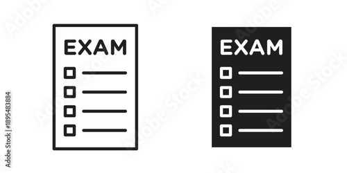 Exam icon for an app or web design interface vector