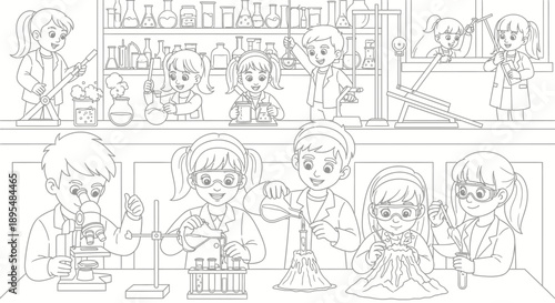 Children Sharing Meals and Drawing Together in a Classroom Cafeteria Scene.