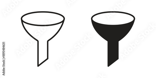 Funnel icon for an app or web design interface vector