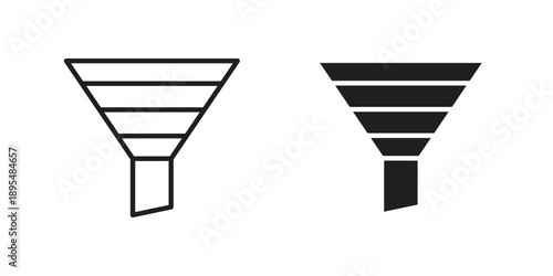 Funnel icon for an app or web design interface vector