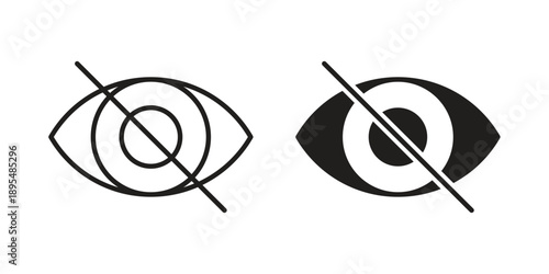 Hide icon for an app or web design interface vector