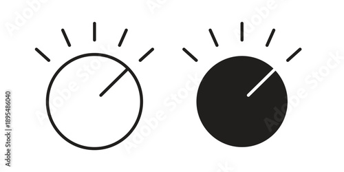 Knob icon for an app or web design interface vector