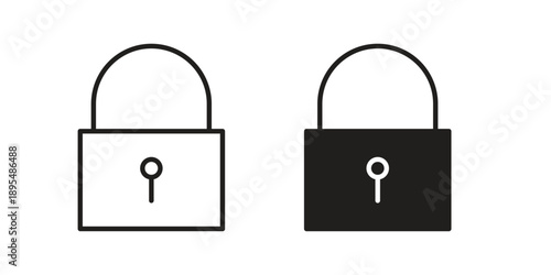 Lock icon for an app or web design interface vector