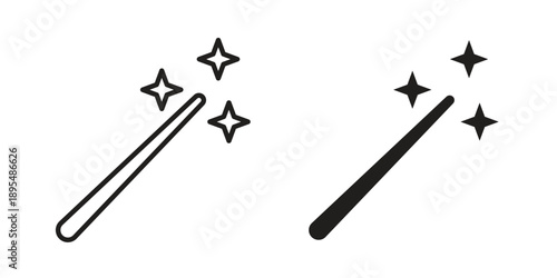 Magic wand icon for an app or web design interface vector