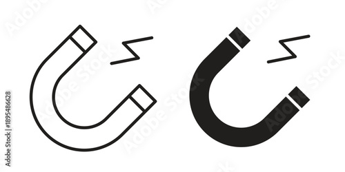 Magnet icon for an app or web design interface vector