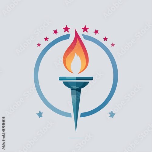 vector illustration of a burning candle