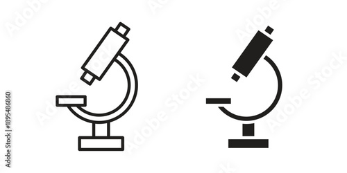 Microscope icon for an app or web design interface vector