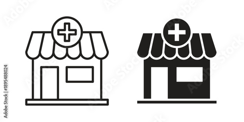 Pharmacy icon for an app or web design interface vector