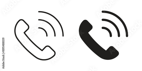 Phone call icon for an app or web design interface vector