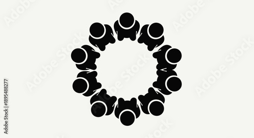 Group of people standing in a circular formation together.