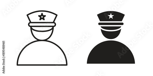 Police icon for an app or web design interface vector
