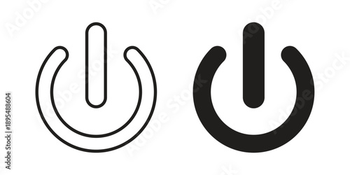 Power button icon for an app or web design interface vector
