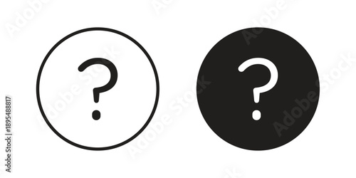 Question icon for an app or web design interface vector