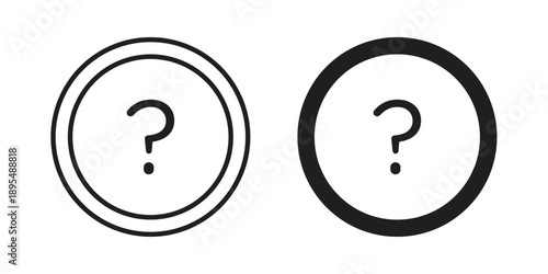 Question icon for an app or web design interface vector