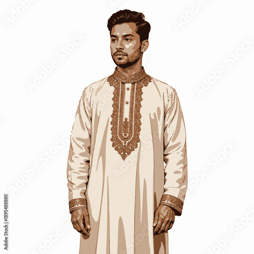 Elegant Traditional Outfit Featuring Intricate Embroidery and Exquisite Design Captures Rich Cultural Heritage and Timeless Fashion Style