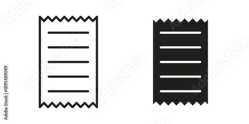 Receipt icon for an app or web design interface vector
