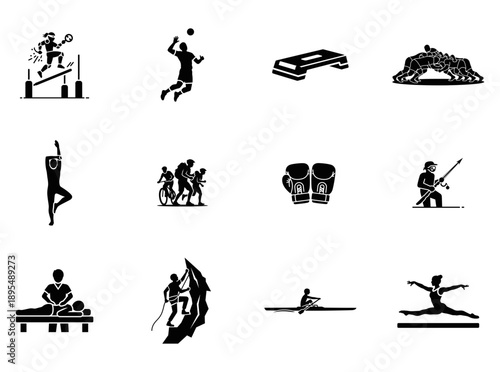 Sports and Fitness Silhouette Collection