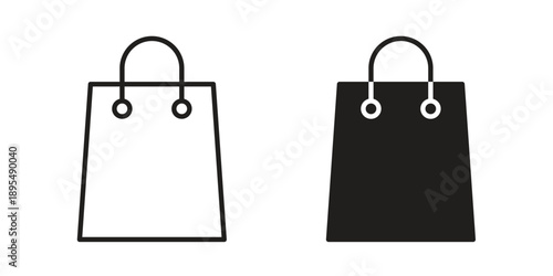Shopping bag icon for an app or web design interface vector