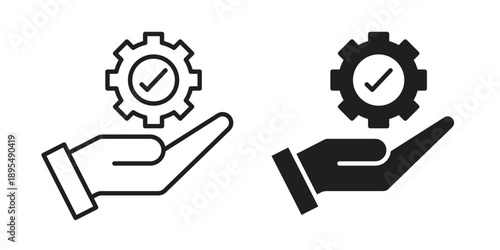 Solution icon for an app or web design interface vector
