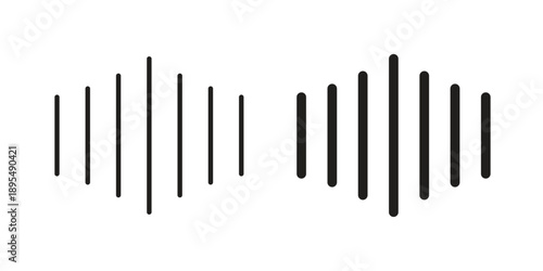 Sound wave icon for an app or web design interface vector