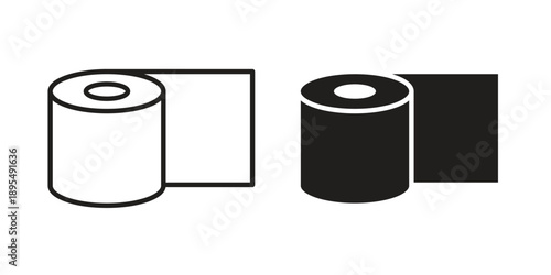 Toilet Paper icon for an app or web design interface vector