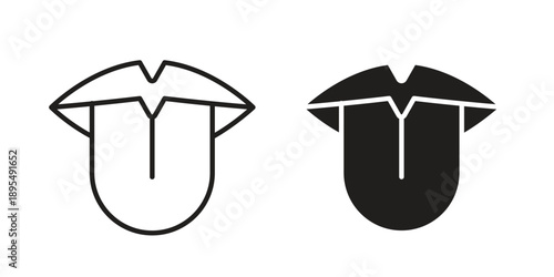 Tongue icon for an app or web design interface vector