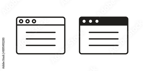 Web page icon for an app or web design interface vector