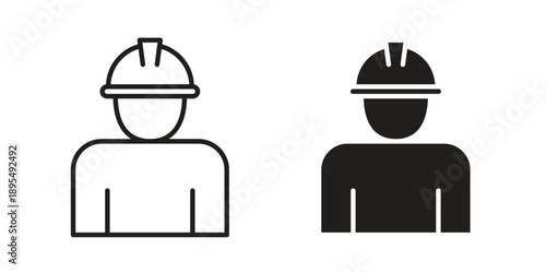 Worker icon for an app or web design interface vector