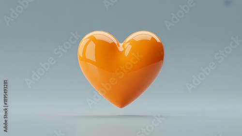 Bright orange heart shape