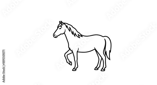 Elegant Horse Illustration in Motion.