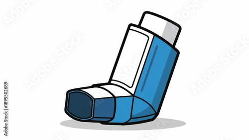 Illustration of a blue medical walking boot for foot injury and recovery.