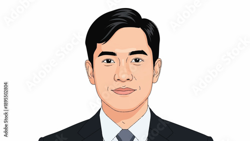 Cartoon portrait of a professional man in a suit suitable for corporate contexts.