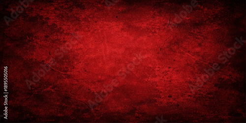 A dark distressed vintage backdrop features a grungy red paint texture and an aged dirty wall design for a decorative textured art wallpaper