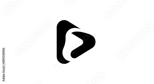Modern Play Button Icon Design.