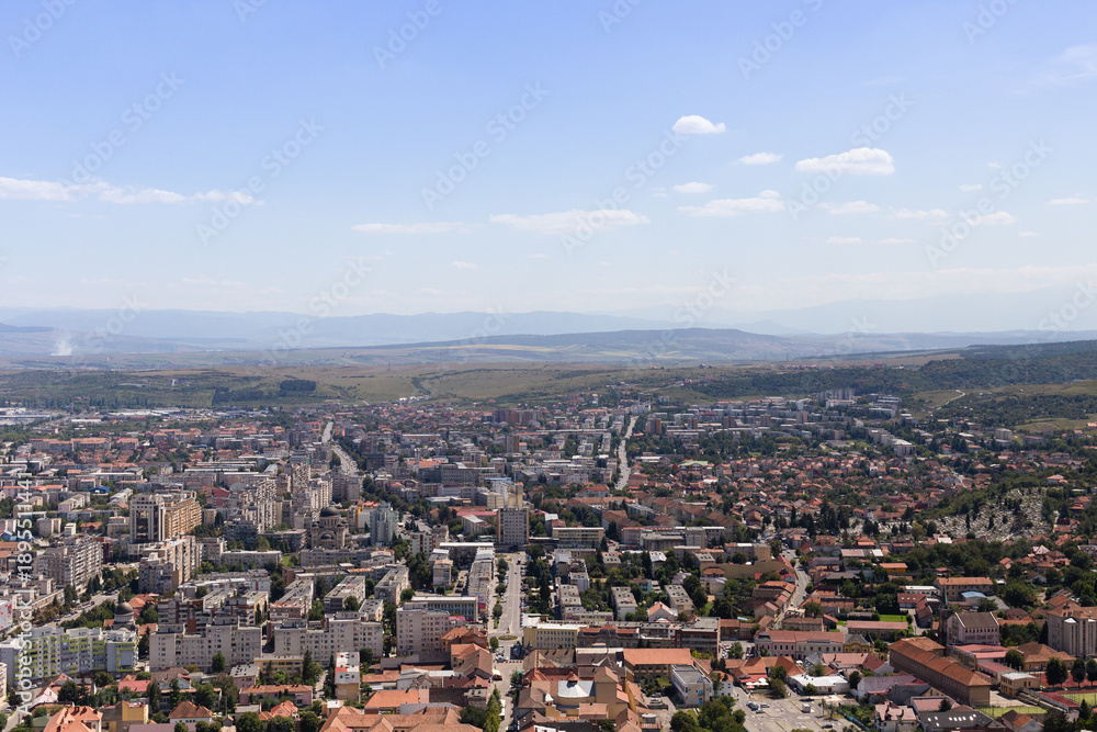Obraz premium Aerial view of a city landscape
