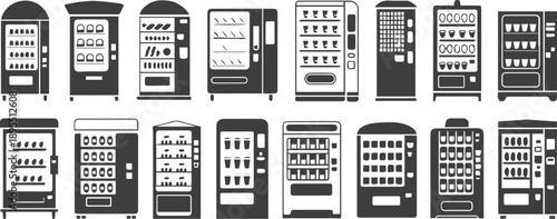vending machine icons flat vector symbols for apps