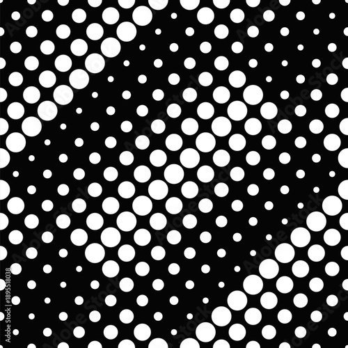 Black and white seamless abstract circle pattern background design