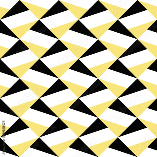 Seamless random abstract geometric threetone pattern background