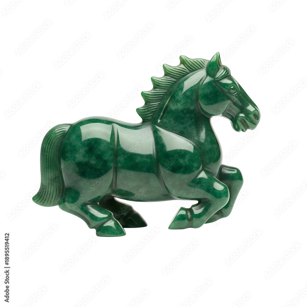 Obraz premium Green Jade Horse Figurine Celebrating Chinese New Year