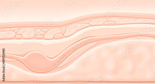 Soft pink abstract wave design with layered curves