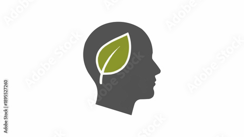 Eco Friendly Mind Green Leaf Concept.