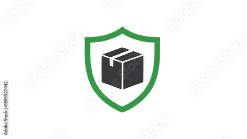 Protected package in green shield icon.