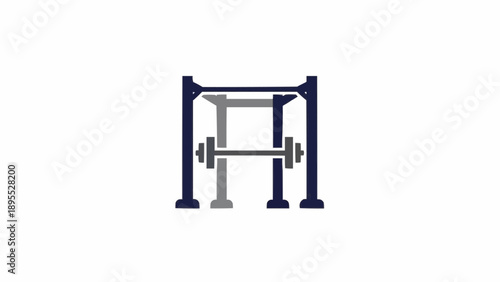 Gray dumbbell on weight rack.