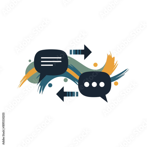Speech Bubbles Communication Messaging Icons.