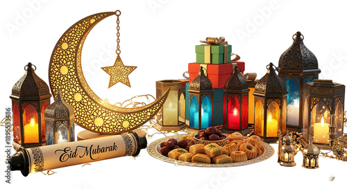 Eid Mubarak: Festive Lanterns, Treats, and Gifts