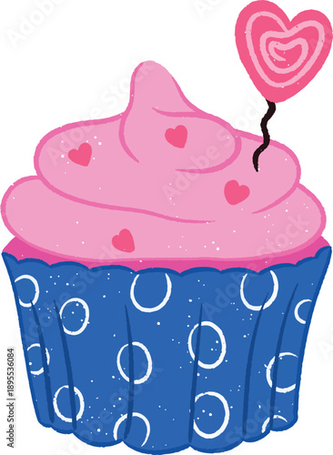 Valentine Cute  Cupcake Icon 