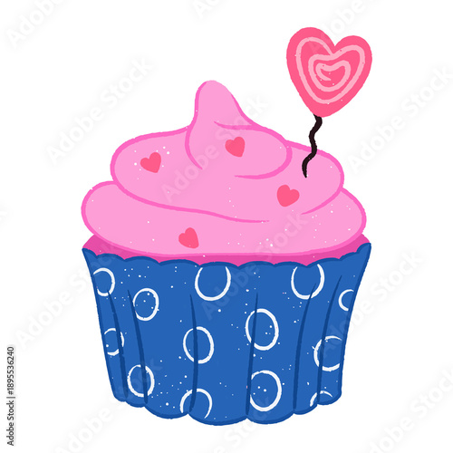 Valentine Cute  Cupcake Icon 