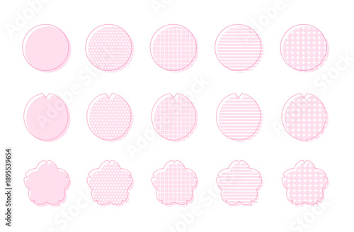 ドット柄やチェック柄の春をイメージしたシンプルなフレームセット