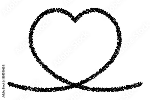 クレヨンで描かれたハート